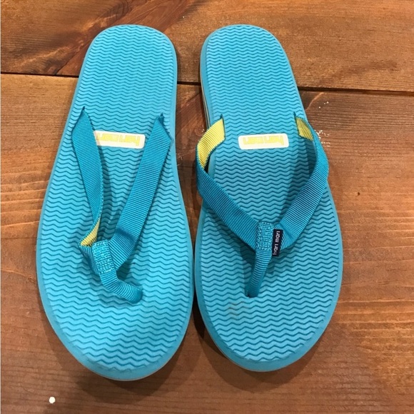Hari Mari Shoes - Hari Mari - Famous Dunes Flip Flops in Aqua/Lime - 9